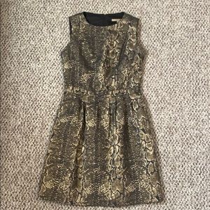 RW&Co Snake skin gold Metallic Dress Sz 2